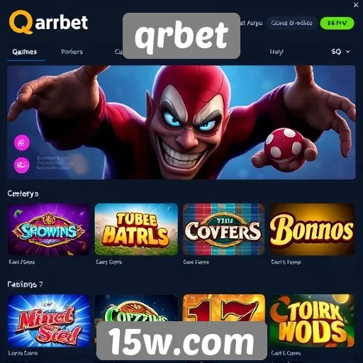 Variedade de jogos disponíveis na plataforma qrbet